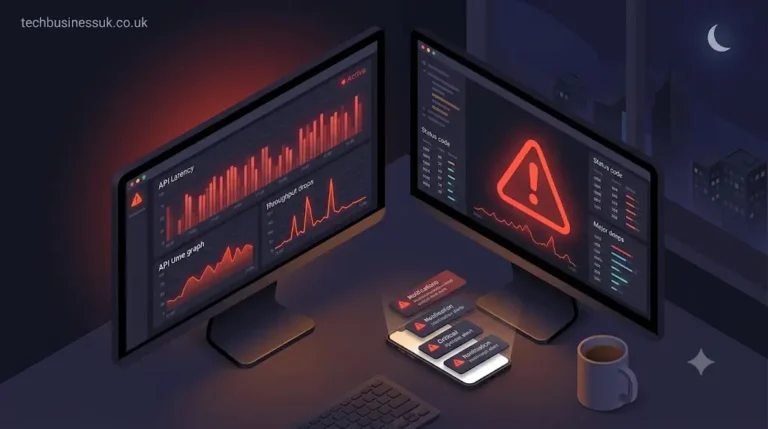 API performance metrics dashboard displaying synthetic monitoring nodes and latency spikes in production.