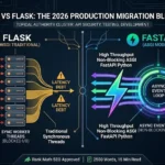 FastAPI vs Flask: Discover why FastAPI out-downloads Flask 2.4× monthly in 2026. Compare WSGI vs ASGI concurrency, Pydantic validation, WebSockets, and pipeline API security tools.