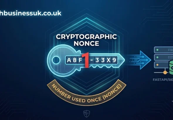 Infographic explaining what does nonce mean in API security with Redis validation