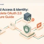vector diagram of interconnected secure token gateways illustrating the oauth 2.0 architecture and grant flows.