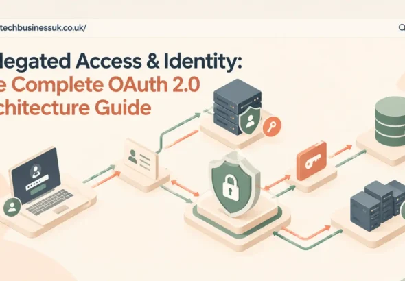 vector diagram of interconnected secure token gateways illustrating the oauth 2.0 architecture and grant flows.
